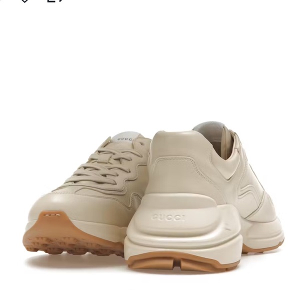 MEN'S RHYTON GUCCI LEATHER SNEAKER - Picture 2 of 7